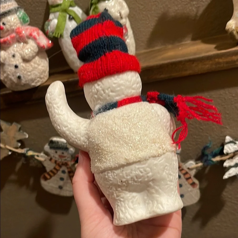 Vintage Festive Snowman Holiday Decor Lot